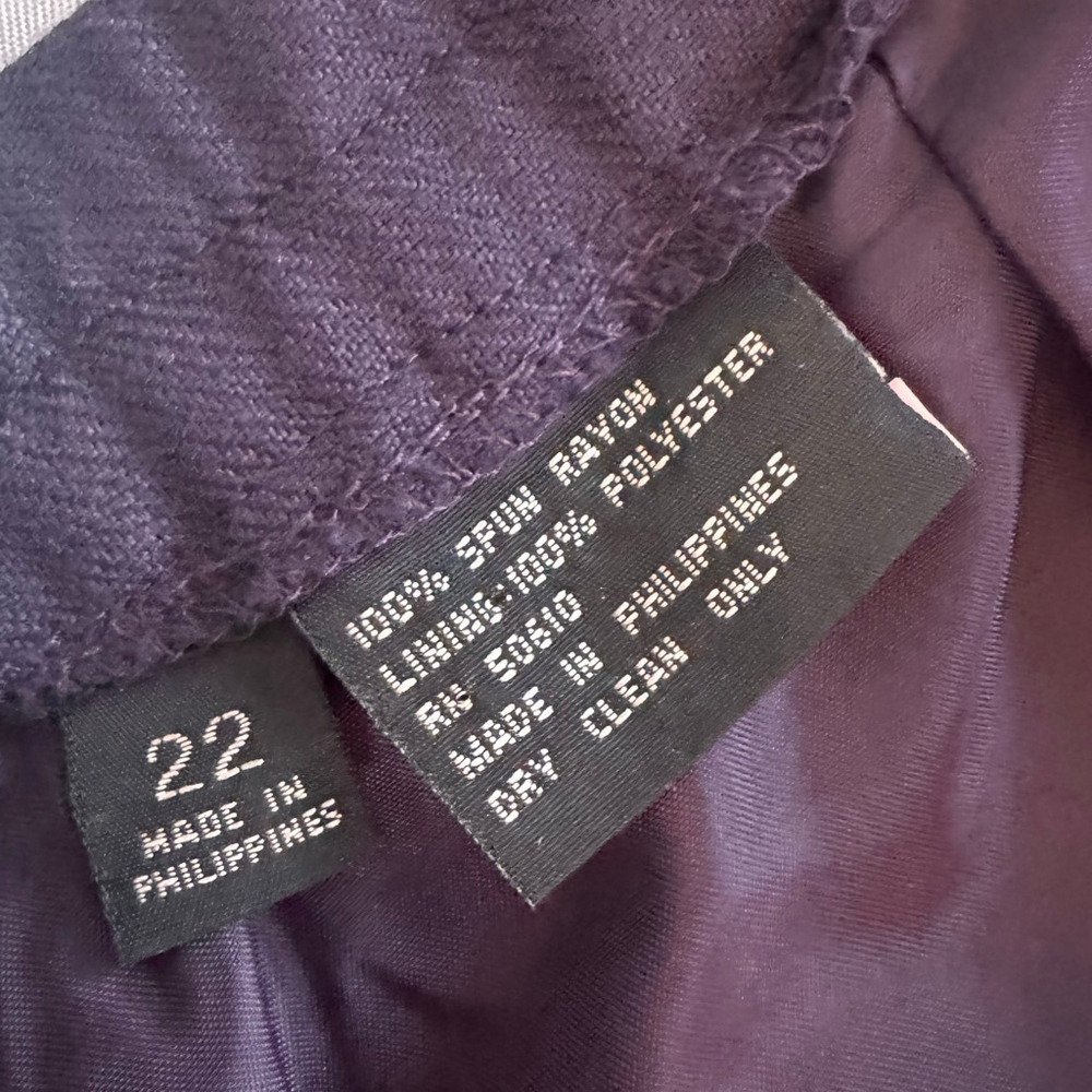 Women's Purple Pencil Skirt Size 22 - Picture 7 of 9